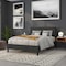 Flash Furniture Melbourne Metal Upholstered Queen Size Headboard in Black Fabric HG-HB1717-Q-BK-GG - alternate 4